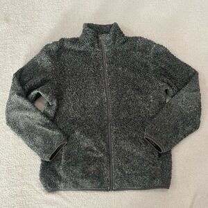 Uniqlo Mens Sherpa Fuzzy Gray Jacket Coat Size Small